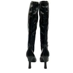 Helsa Sleek Black Snipped Toe Knee High Boots Size 7 US / 37 EU