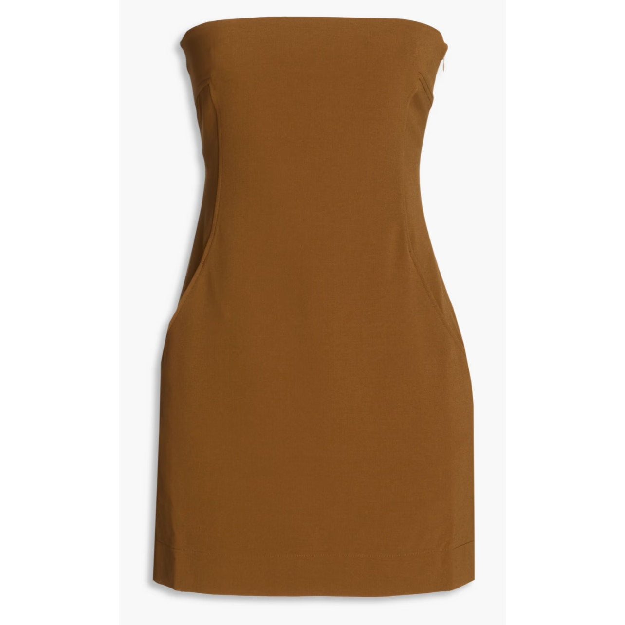 Paris Georgia 'Audrey' Green Polyester Strapless Stretch-Crepe Mini Dress Size XS