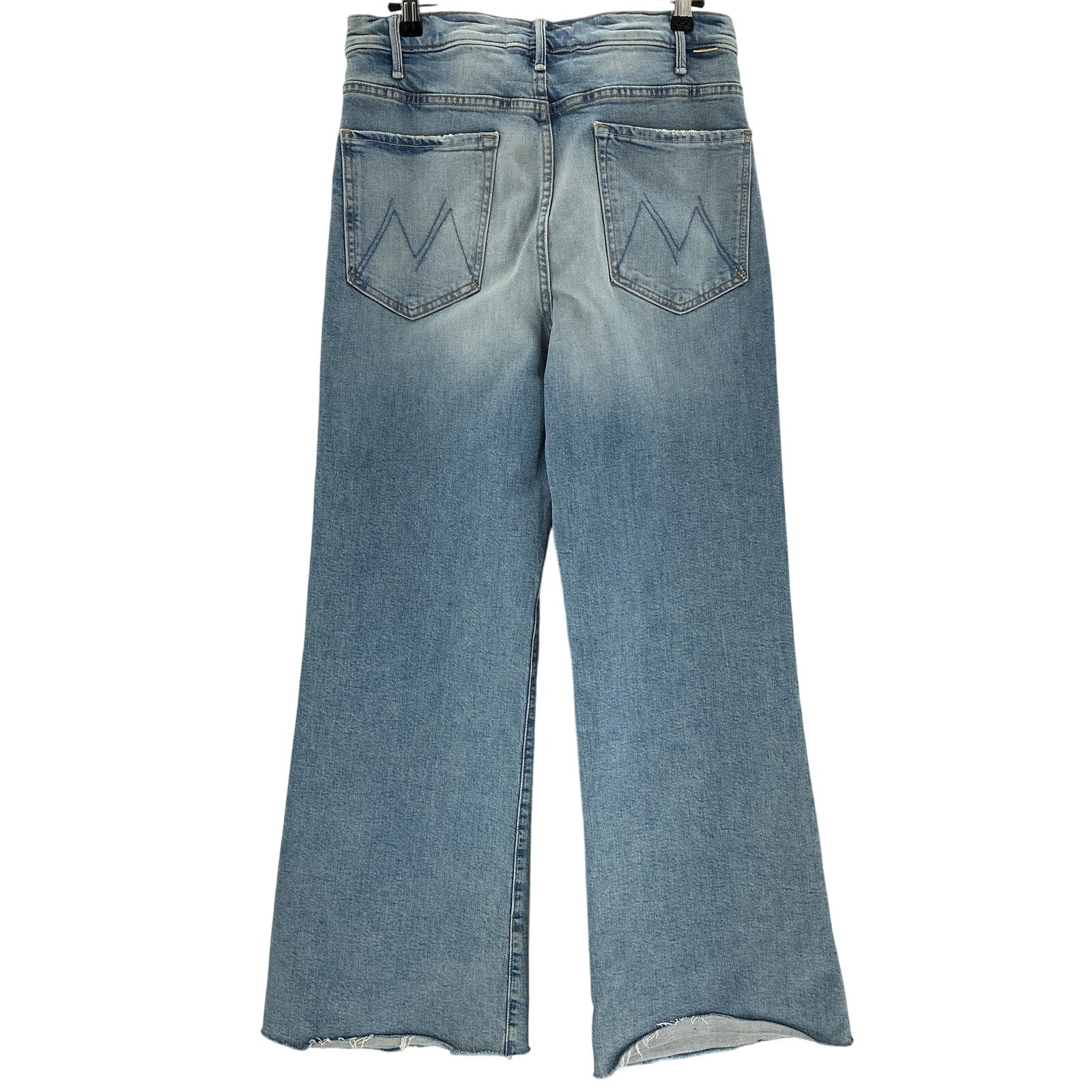 Mother 'The Hustler' Blue Cotton Roller Sneak High-Rise Wide-Leg Denim Jean Size 31