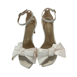 Stuart Weitzman Elegant Ivory Nudistcurve Loveknot 75 Heels Size 6 NWT