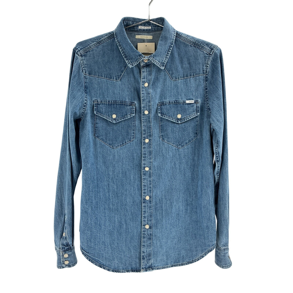 Mother All My Exes Blue Cotton Denim Shirt Size M