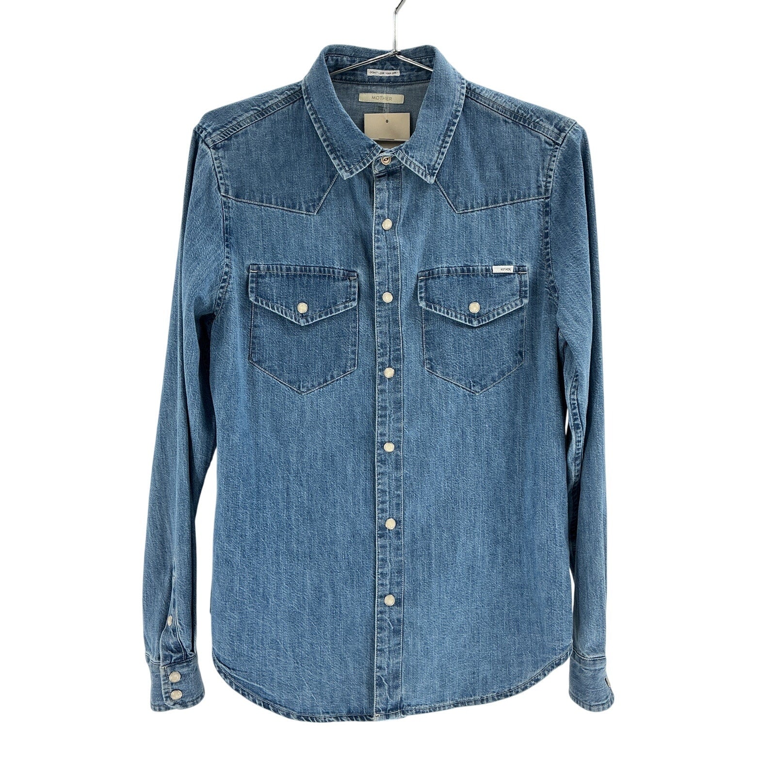 Mother All My Exes Blue Cotton Denim Shirt Size M