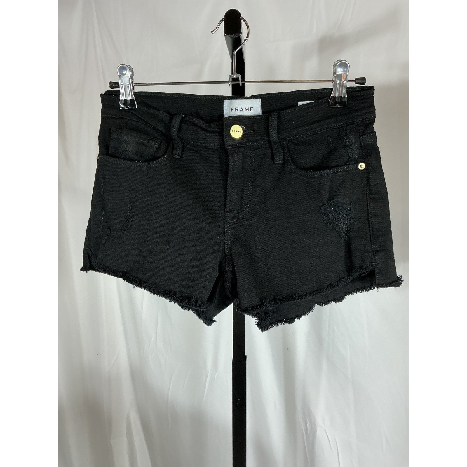 Frame 'Le' Black Cutoff Shorts Size 23