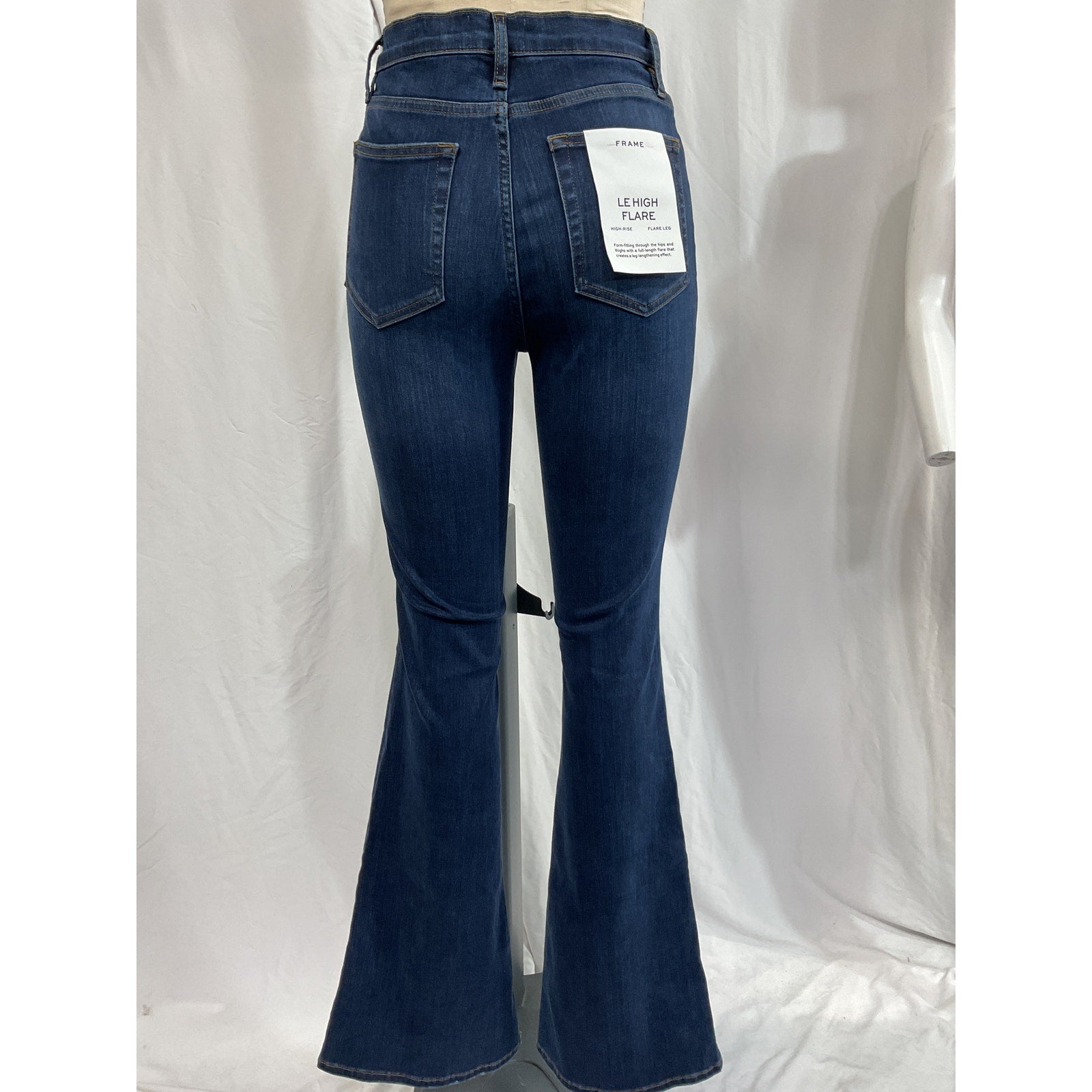 Frame 'Le' Blue High Flare Denim Jean Size 28 - NWT