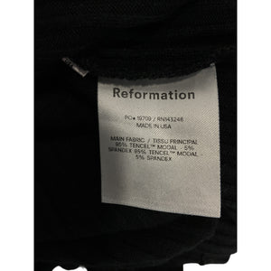 Reformation Ribbed Black Jonny Two Piece Set Size M