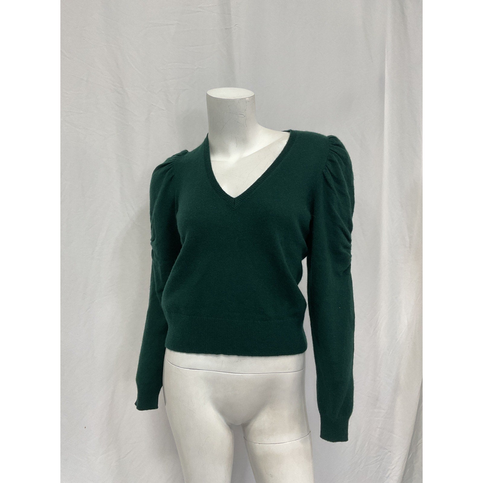 Frame Long Sleeve Green Cashmere Frankie Sweater Size XS