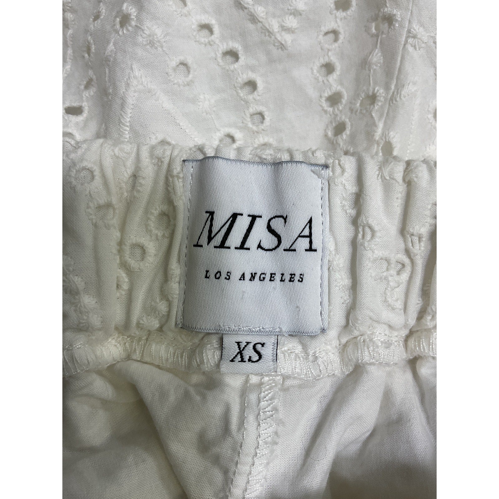 Misa Los Angeles 'Soleil' White Cotton Shorts Size XS