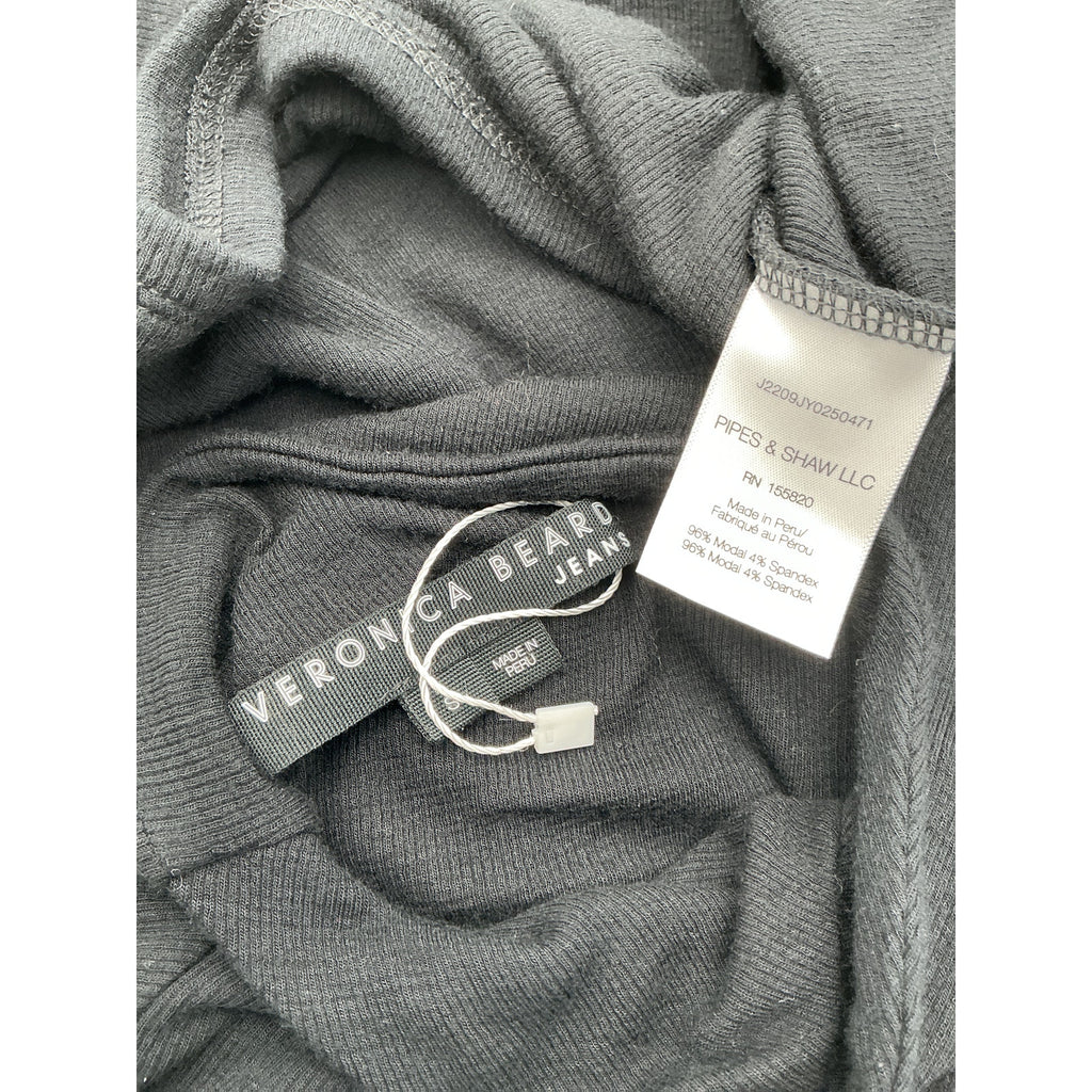 Veronica Beard 'Theresa' Black Spandex Turtleneck Sweater Size S
