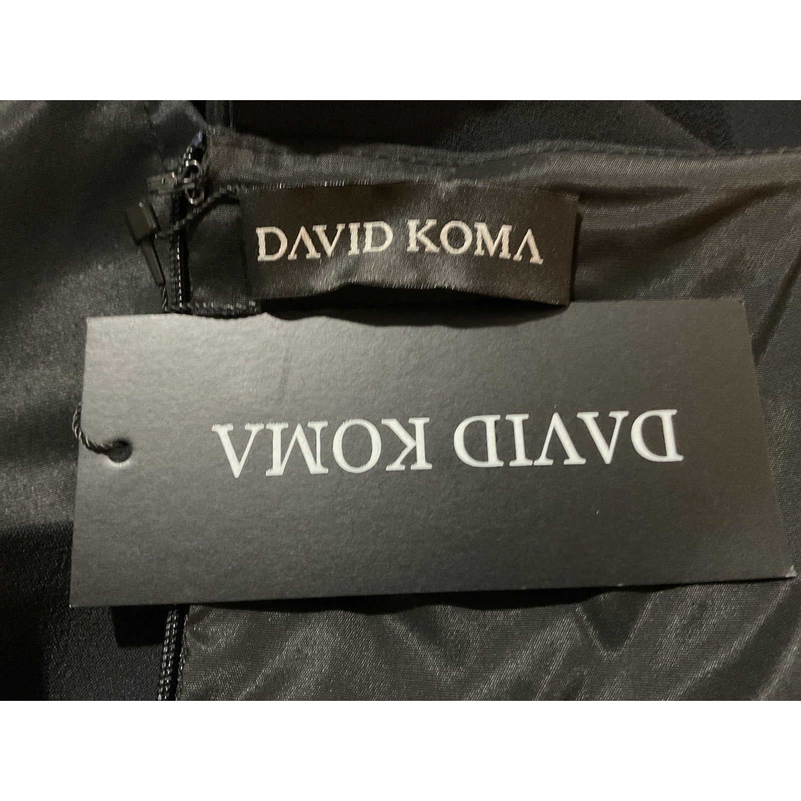 David Koma Flower Black Acetate Net Midi Dress Size 8 - NWT