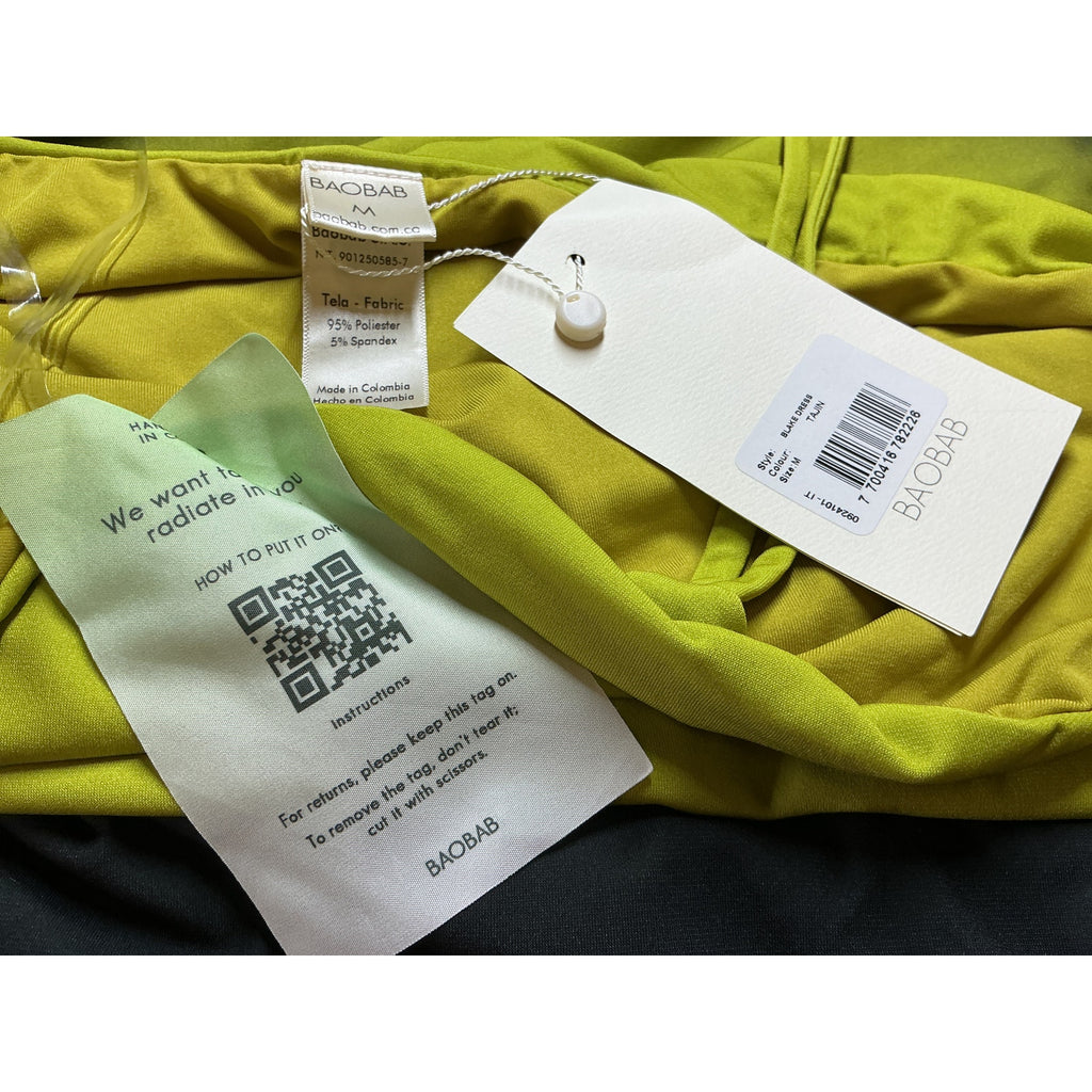 Baobab 'Blake' Green Polyester Dress Size M - NWT