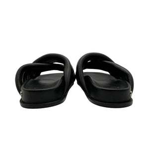 Anine Bing Padded Black Lizzie Slides Size 37 EU / 7 US