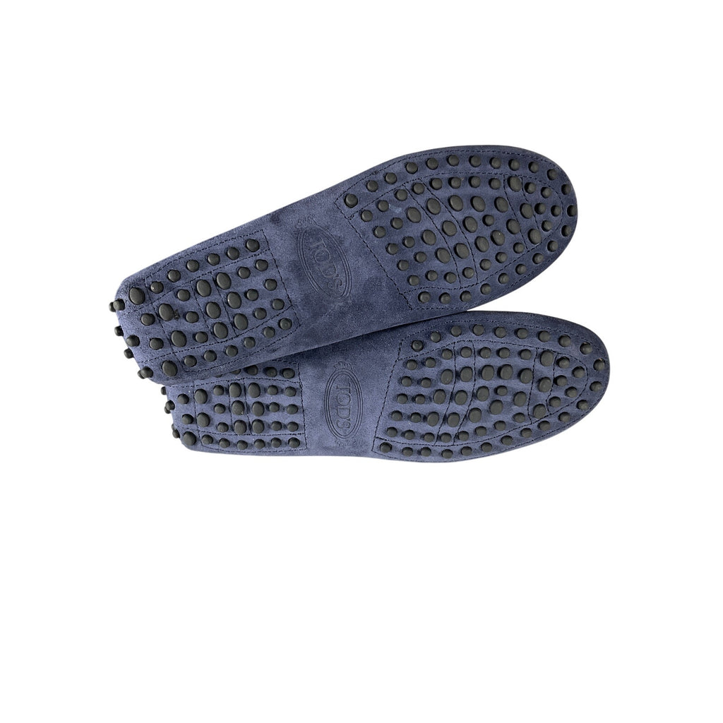Tod's Gommino 'Driving' Blue Suede Shoes Size 6