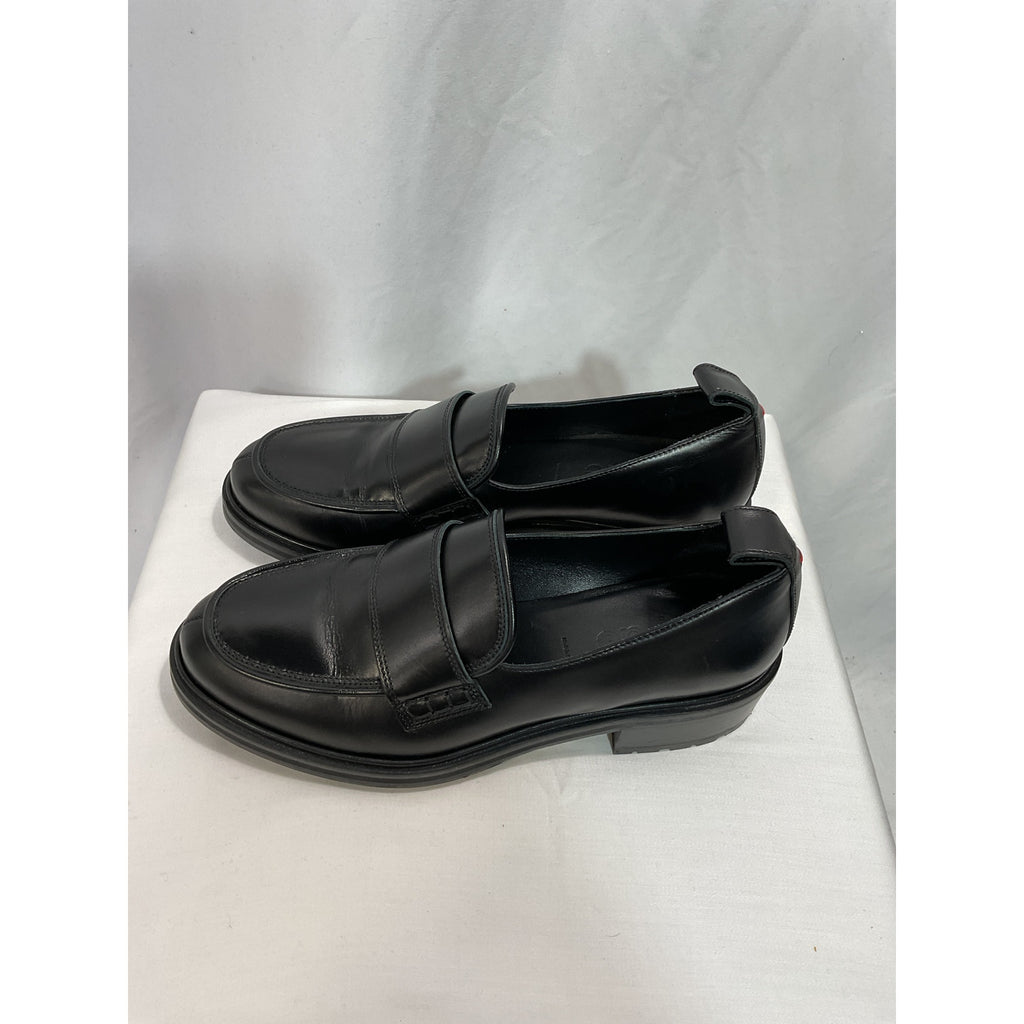 Aeyde 'Ruth' Black Leather Loafers Size 9.5