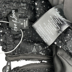 For Love & Lemons Ruffled Black Lelia Mini Dress Size S