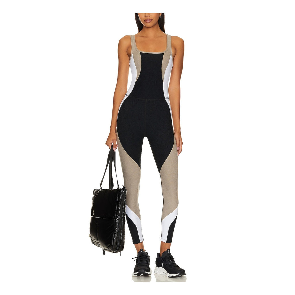Beyond Yoga 'Spacedye' Black Polyester Outlines Jumpsuit Size S / Petite
