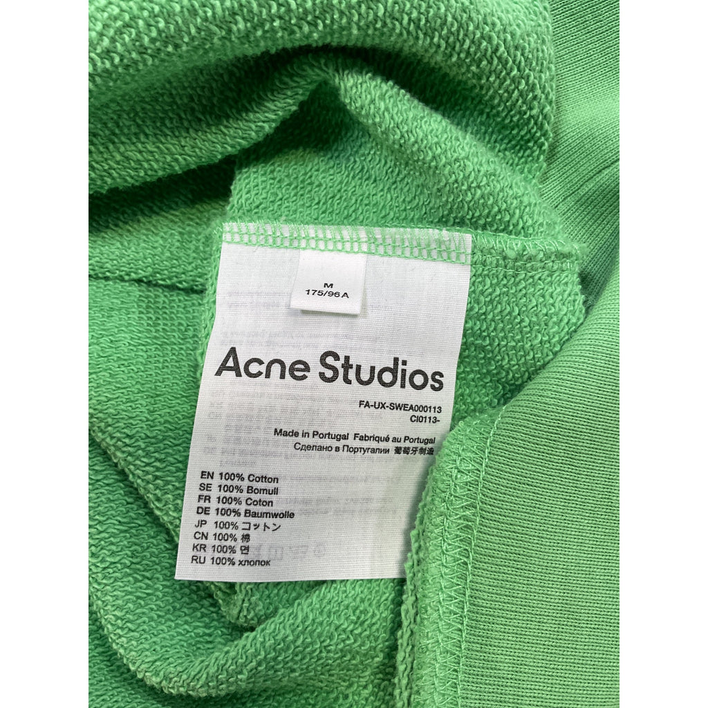 Acne Studios 'Pullover' Green Cotton Sweatshirt Size M