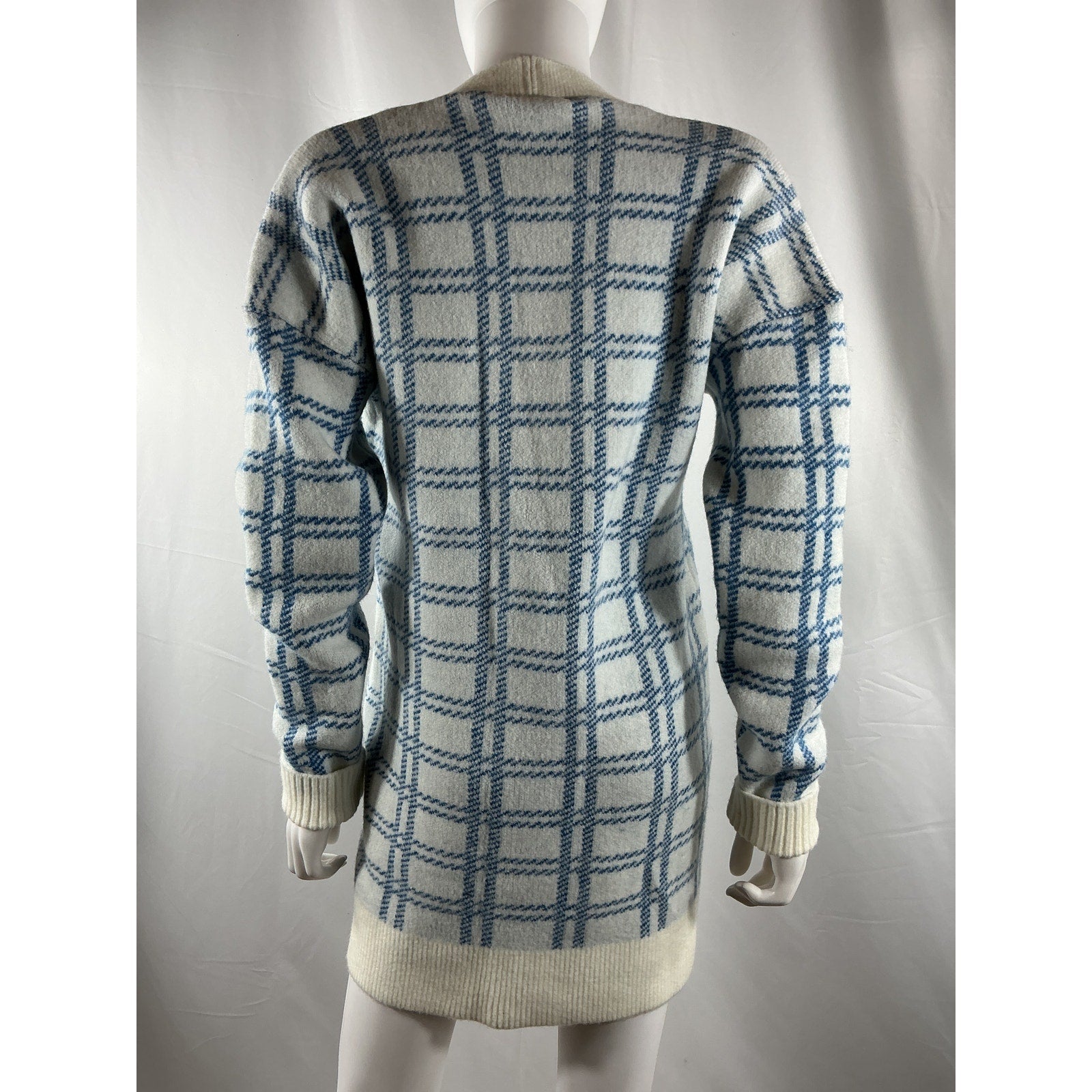 Majorelle Steph Boyfriend White Acrylic Cardigan Dress Size S