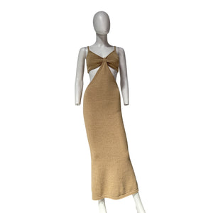 Cult Gaia 'Serita' Beige Cotton Knit Dress Size S