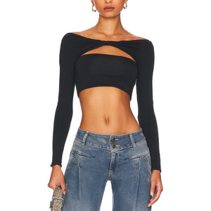 Ser.O.Ya 'Ellis' Black Spandex Top Size M