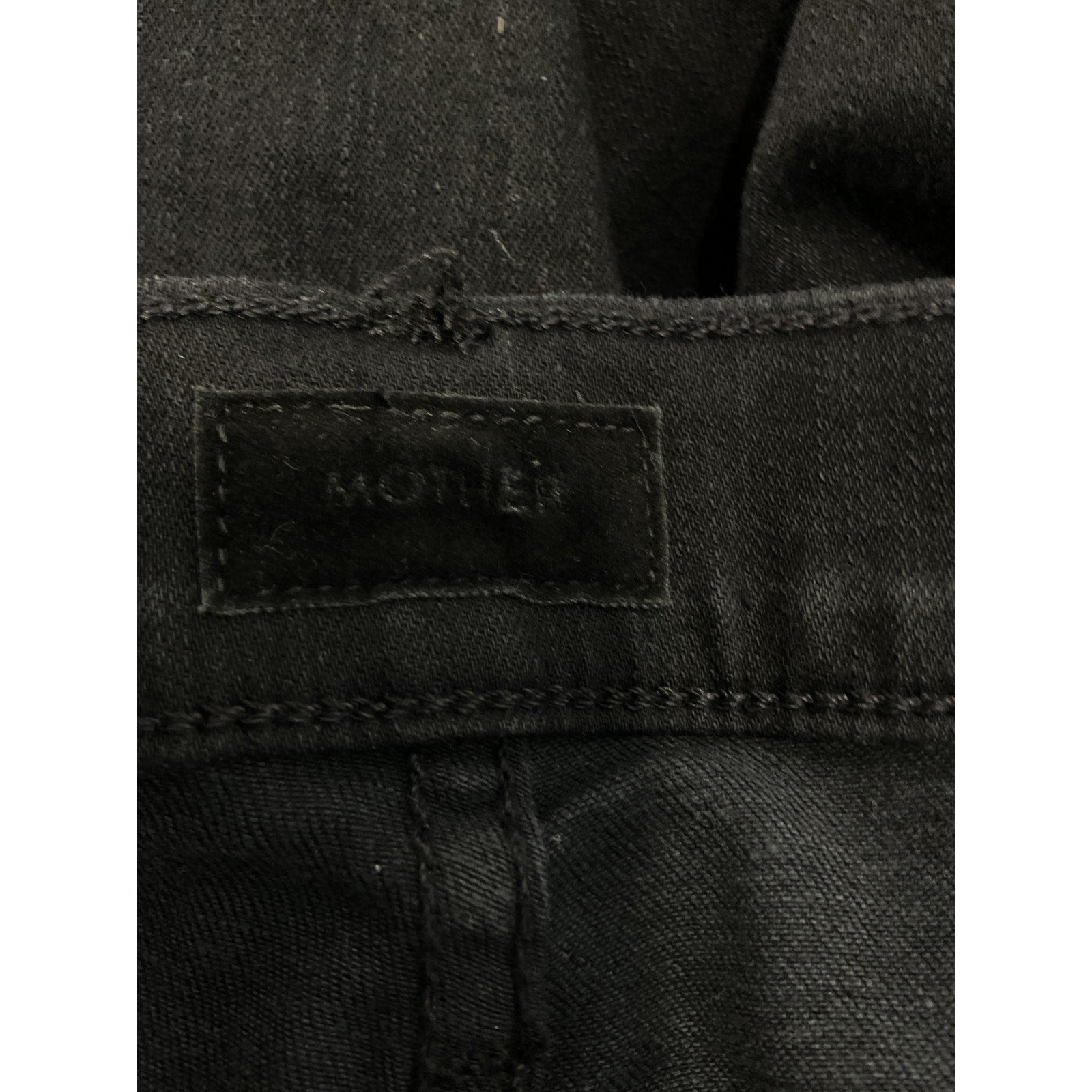 Mother 'The Hustler' Black Ankle Fray Denim Jean Size 32