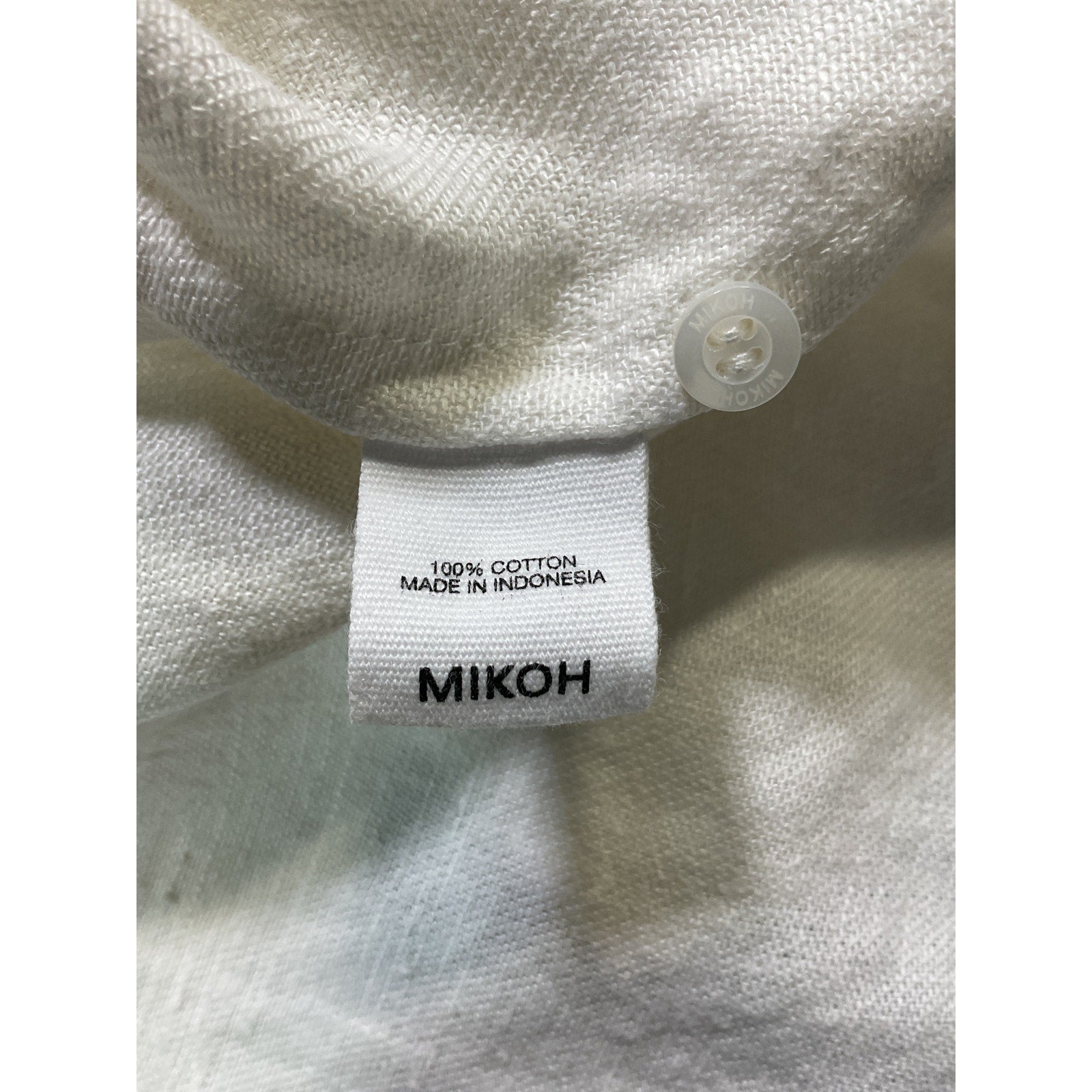 Mikoh 'Busan' White Linen Button Up Blouse Size S