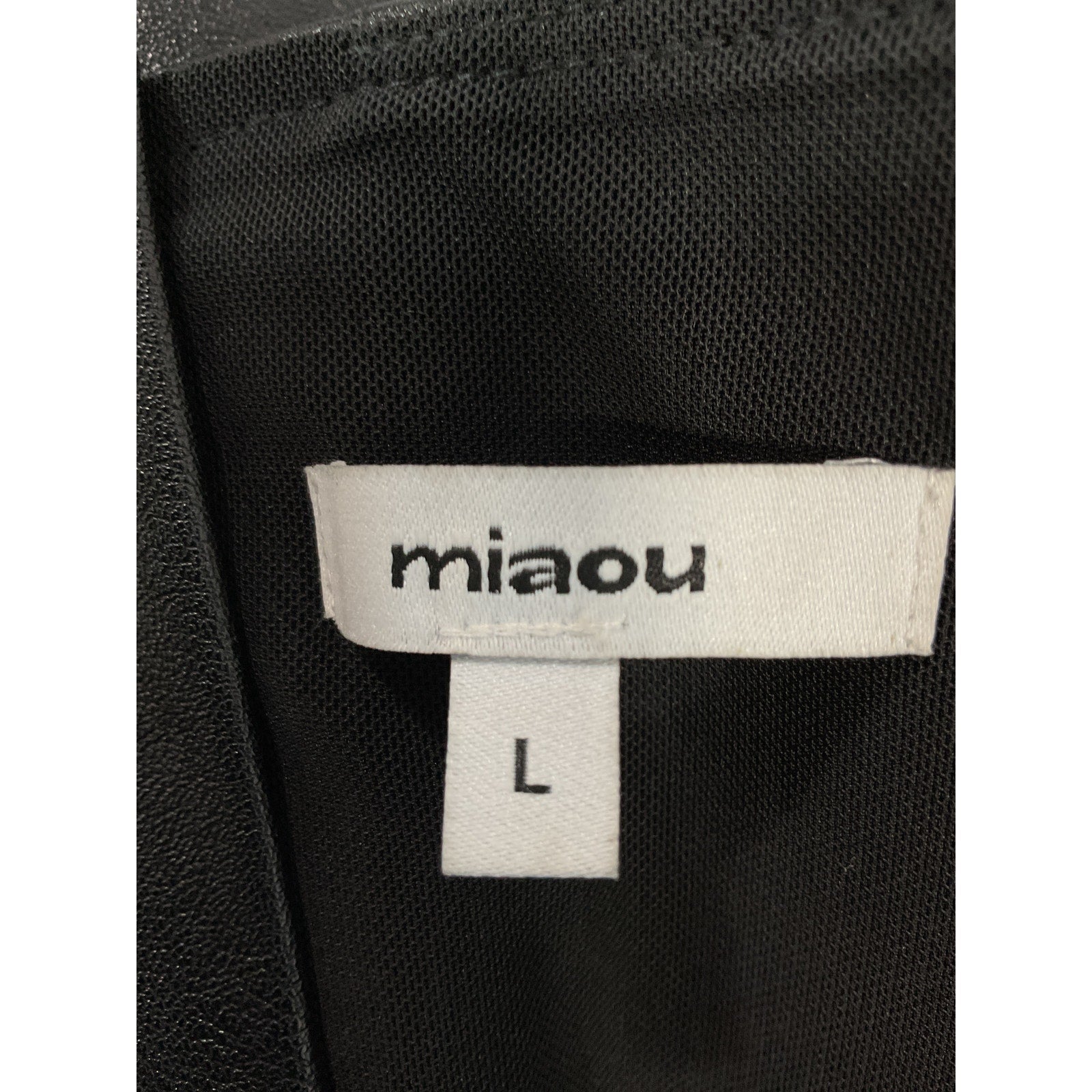Miaou 'Leia' Black Faux Leather Corset Size L