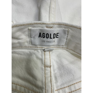 Agolde Parker Long White Cotton Short Size 24
