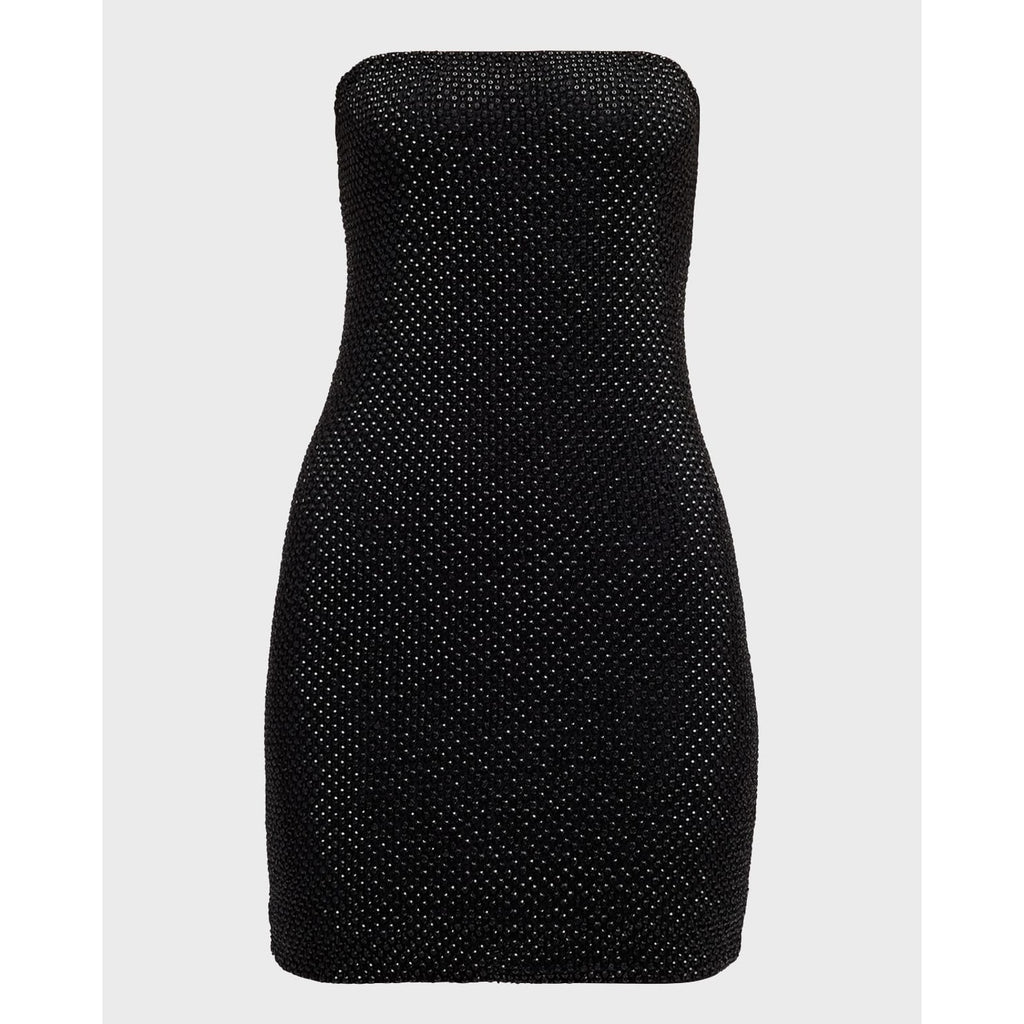 Alice + Olivia 'Leia Embell' Black Strapless Sleeveless Mini Dress Size 2