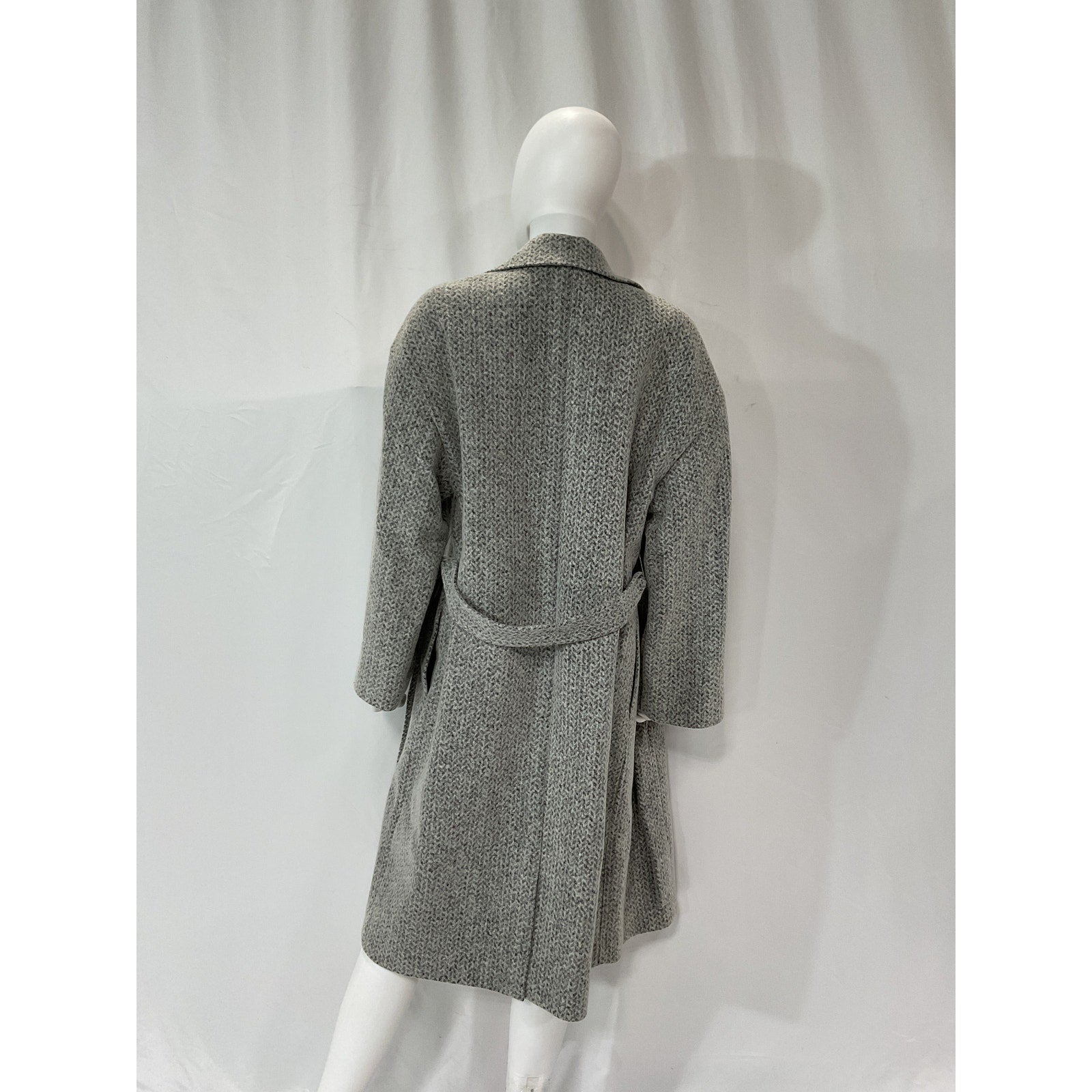 Theory Wool Blend Grey Trench Coat Size L