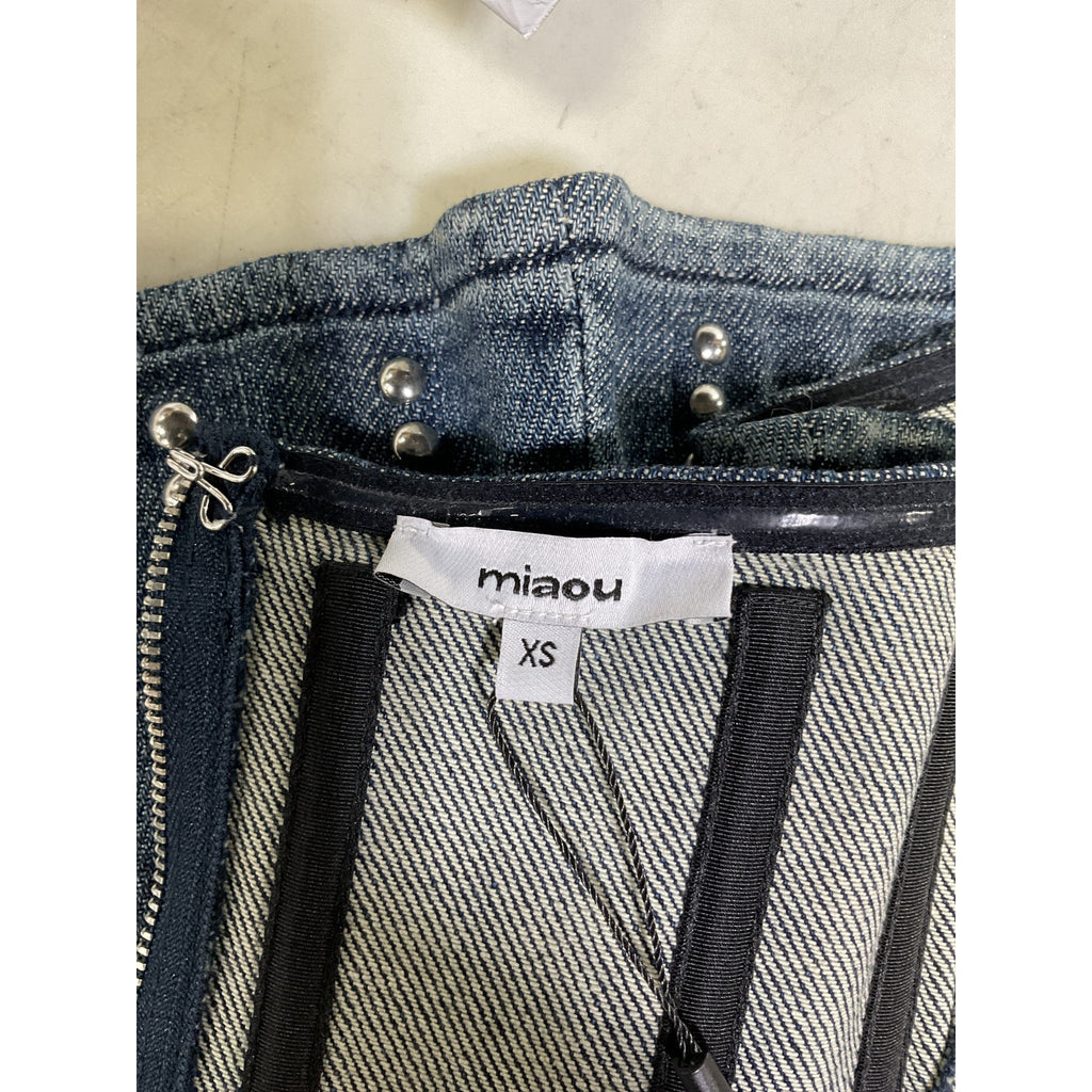 Miaou 'Libra' Blue Denim Corset Size XS - NWT