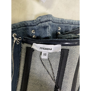 Miaou 'Libra' Blue Denim Corset Size XS - NWT