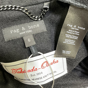 Rag & Bone Tailored Black Slade Blazer Size 6