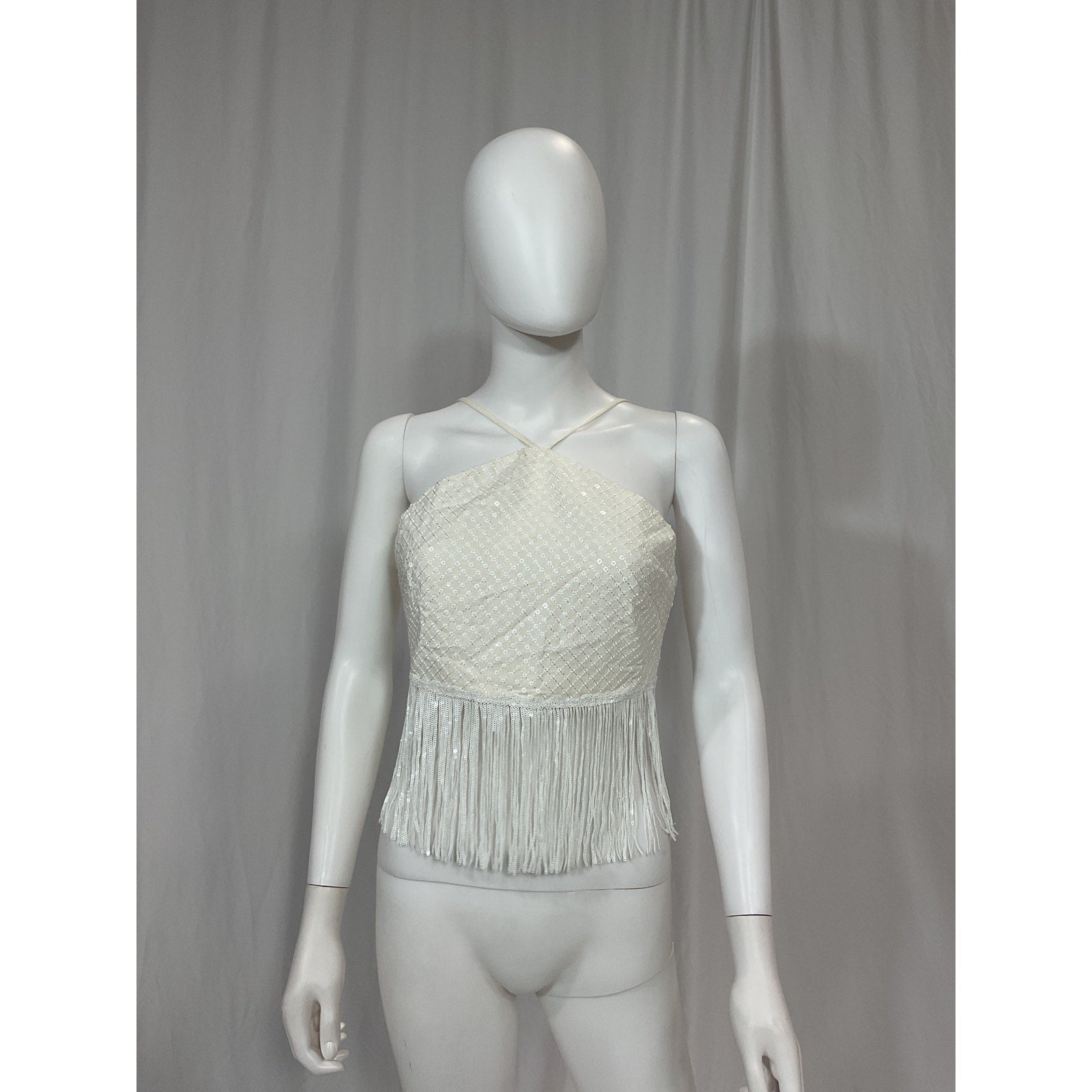 Elliatt Water 'Lily' White Sequined Top Size S - NWT