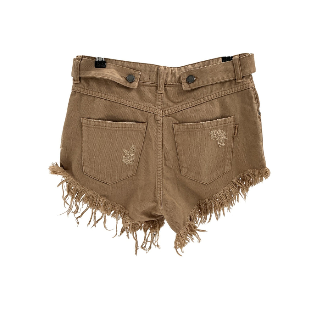 Retrofete x Revolve 'Tessa' Brown Cotton Shorts Size 27 - NWT
