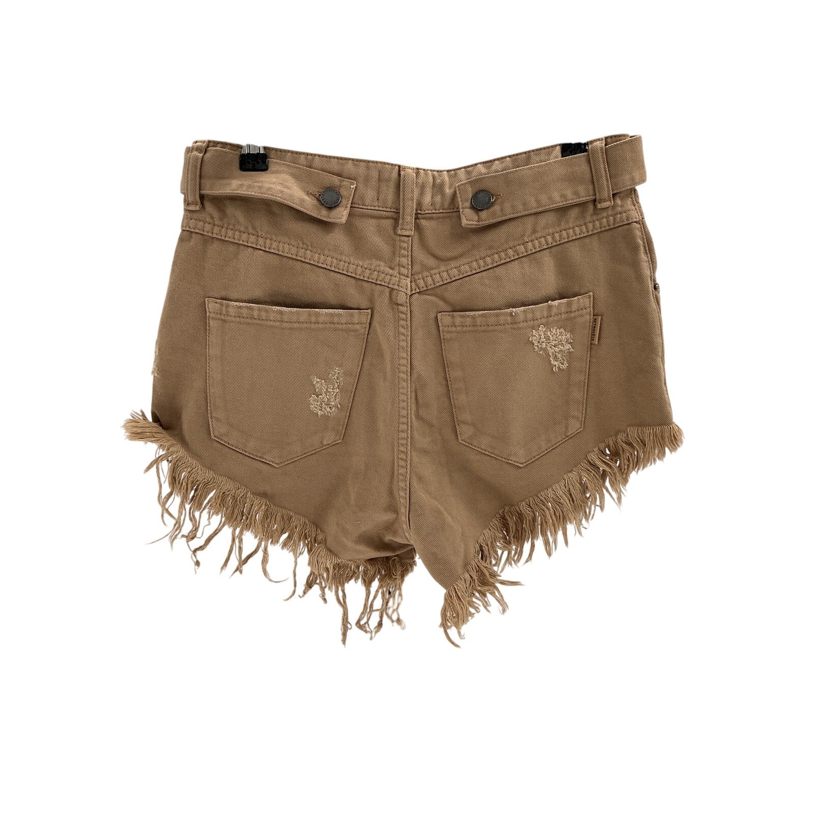 Retrofete x Revolve 'Tessa' Brown Cotton Shorts Size 27 - NWT