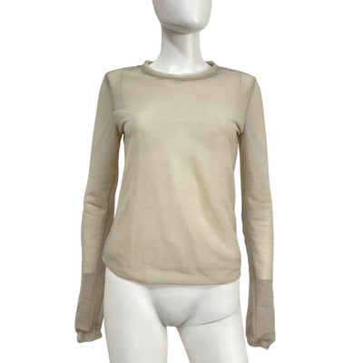 Proenza Schouler Sheer Beige Dara Top Size XS