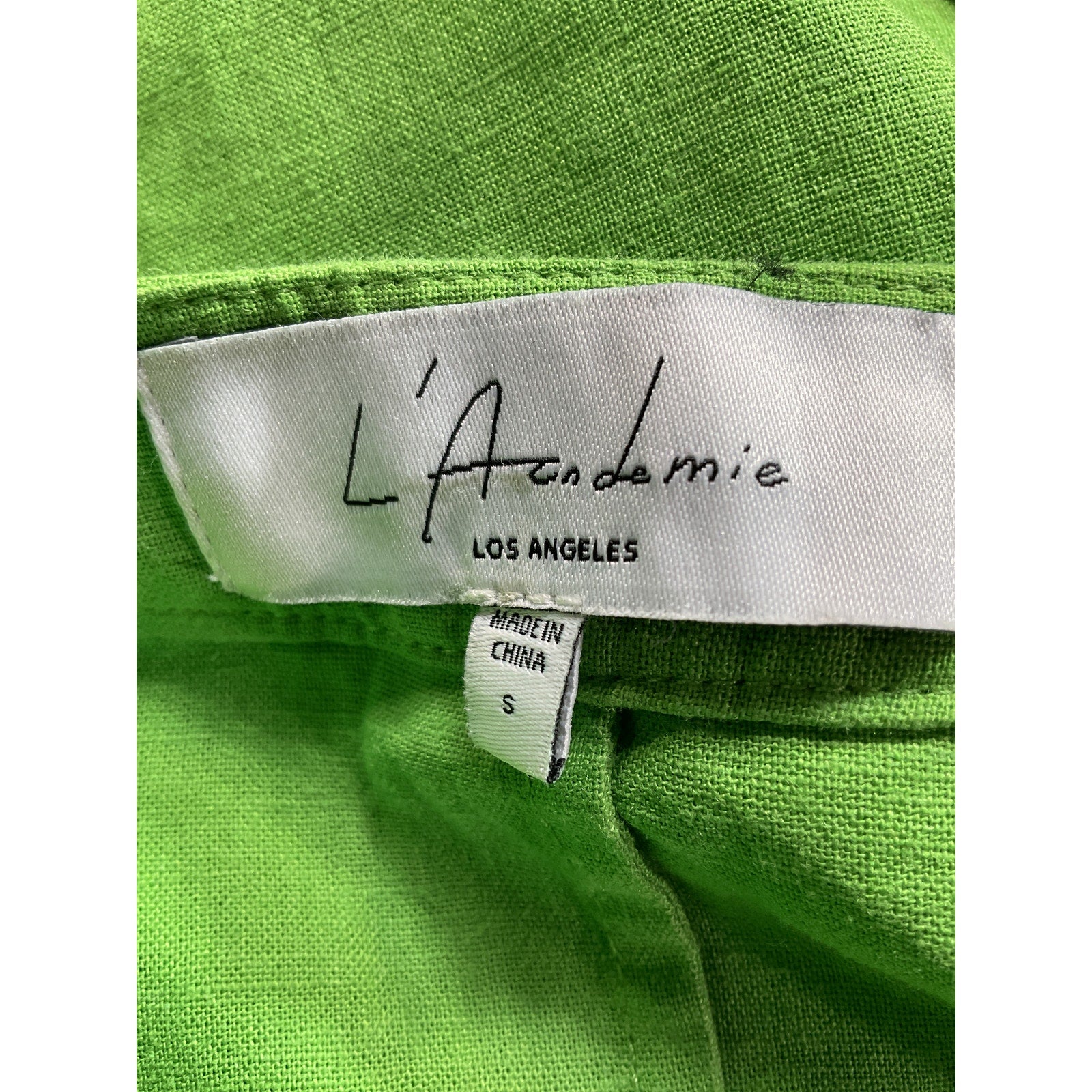 L'Academie 'Janeiro' Green Kimono Sleeve Mini Dress Size S
