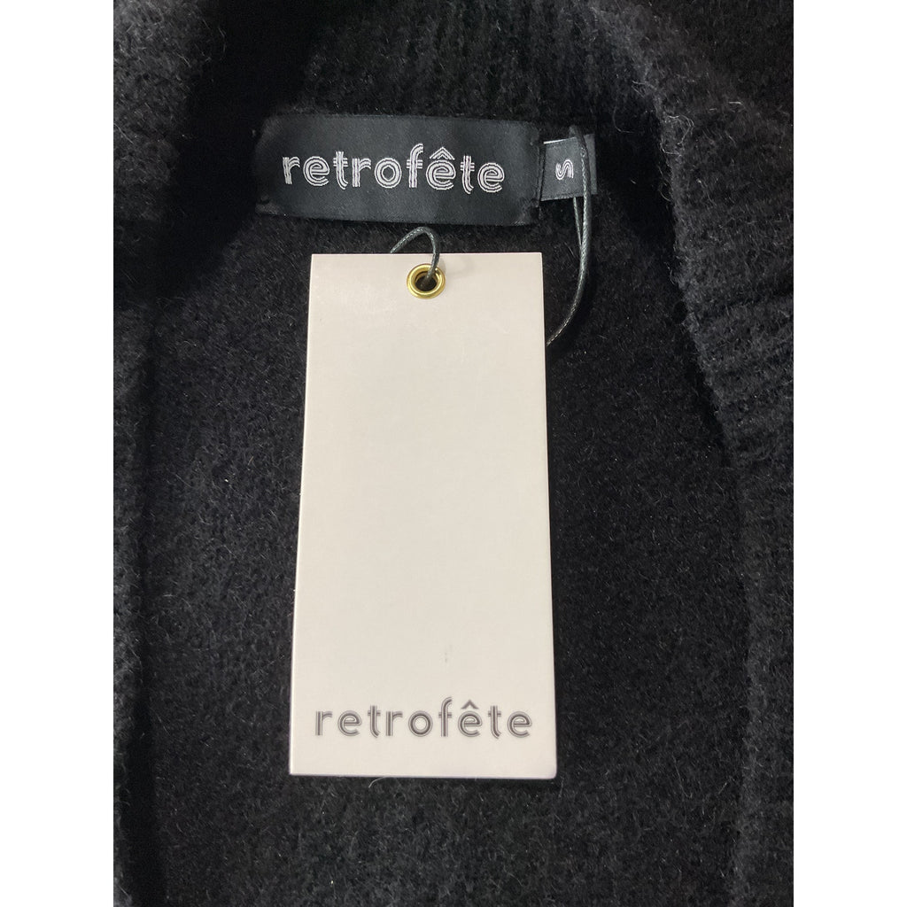 Retrofete 'Apollo' Black Nylon Cardigan Size S
