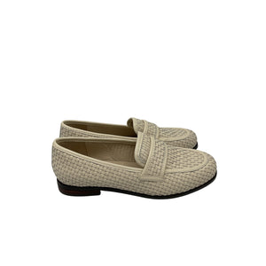 Matisse 'Ned' Beige Leather Woven Loafers Size 7.5
