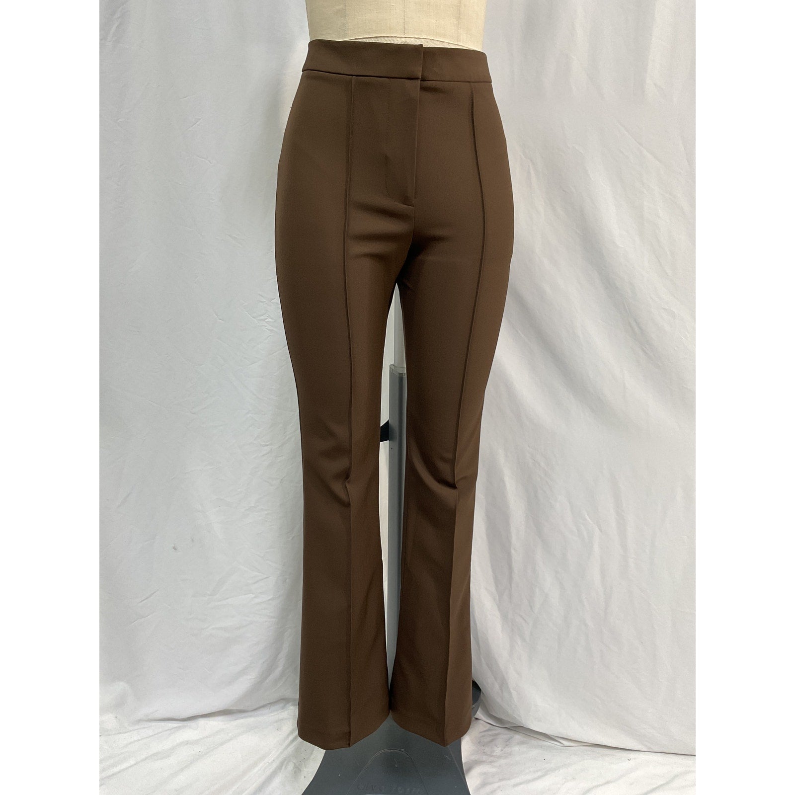 L'Academie 'Dominga' Brown Nylon Pant Size S - NWT