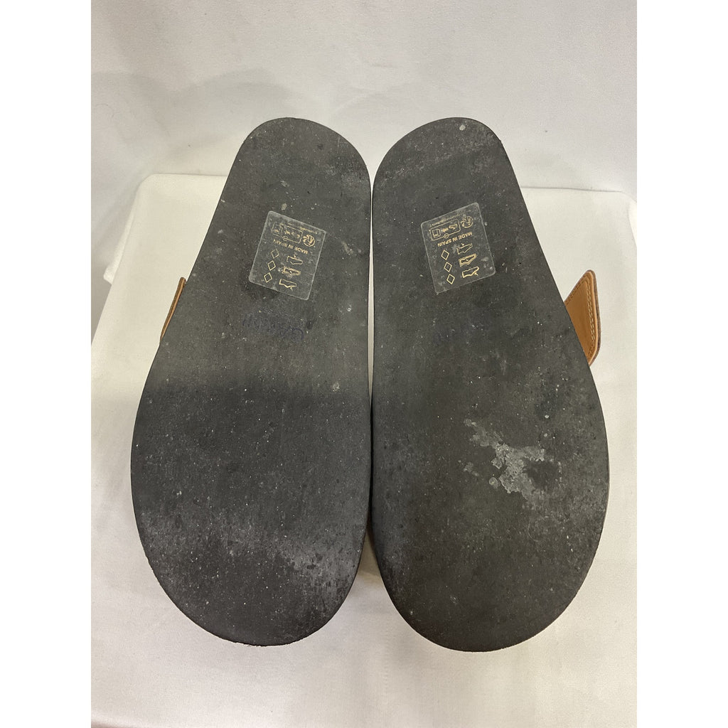 Ganni 'Suede' Brown Polyamide Buckle Mule Size 8