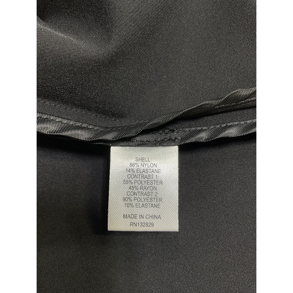 L'Academie 'Marianna' Black Nylon Hewitt Sunny Midi Dress Size S