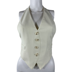 Ronny Kobo 'Mina' Beige Polyester Vest Size XS