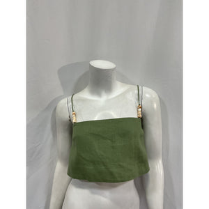 Faithfull The Brand 'Chianti' Green Rayon Top Size XS