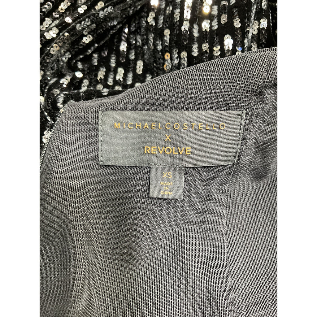 Michael Costello X Revolve 'Gina' Black Polyester Gown Size XS