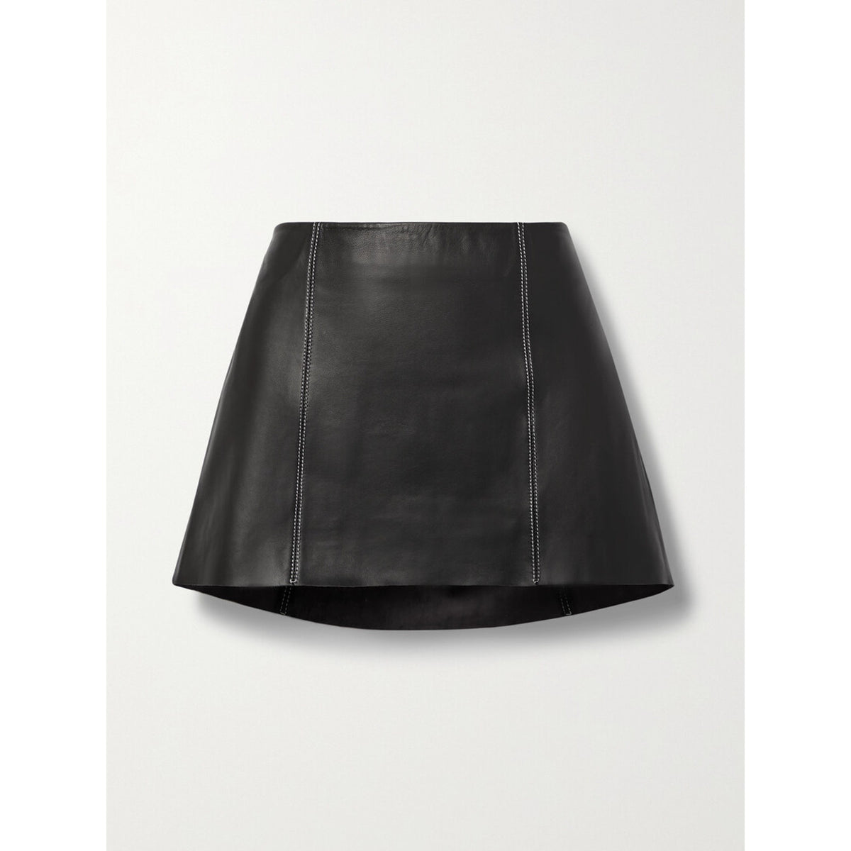 Reformation 'Veda' Black Leather Veranda Leather Mini Skirt Size 2