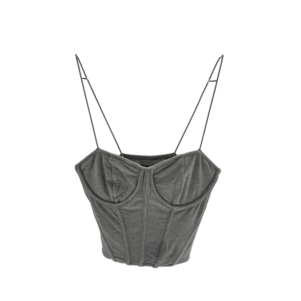 Ser.O.Ya 'Viv' Grey Rayon Corset Top Size XS