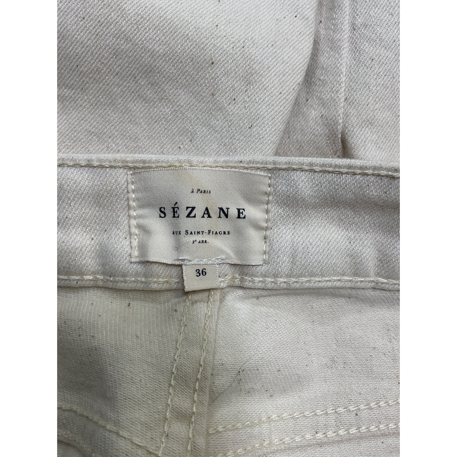 S�zane 'Manu' White Trousers Size 36