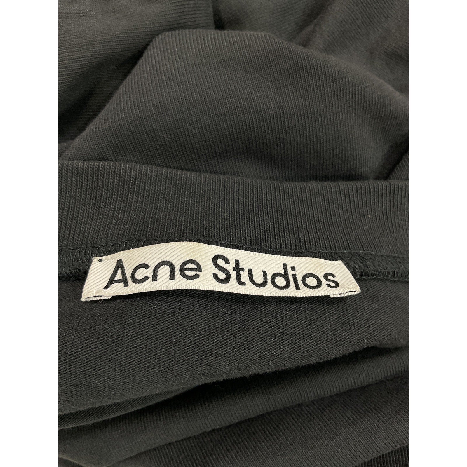 Acne Studios Black T-Shirt Mini Logo Crewneck Dress Size S