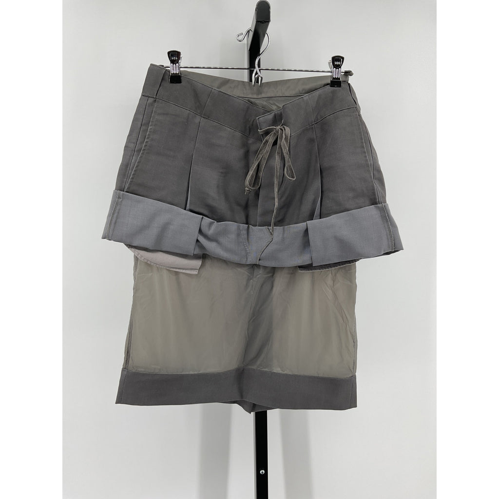 Maison Margiela Grey Mohair Layered Skirt Size 38